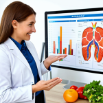 **

"A professional nutritionist in a bright, modern office consults with a client, both fully clothed in appropriate attire. The setting is friendly and encouraging, with informational charts and healthy food options visible. Perfect anatomy, correct proportions, natural pose, well-formed hands, proper finger count, professional setting, safe for work, appropriate content, modest, family-friendly."

**