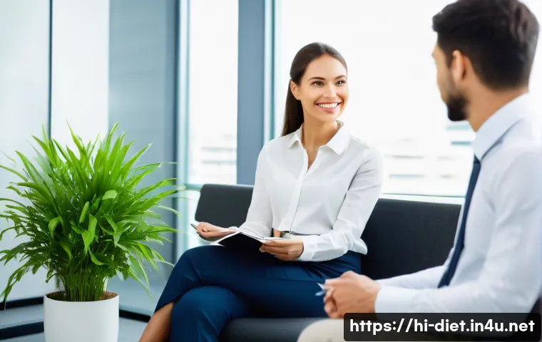 다이어트 지도사 취업 후 고객관리 노하우 - **Prompt 1: Empathetic Diet Consultation**
    "A professional, empathetic female diet instructor, i...